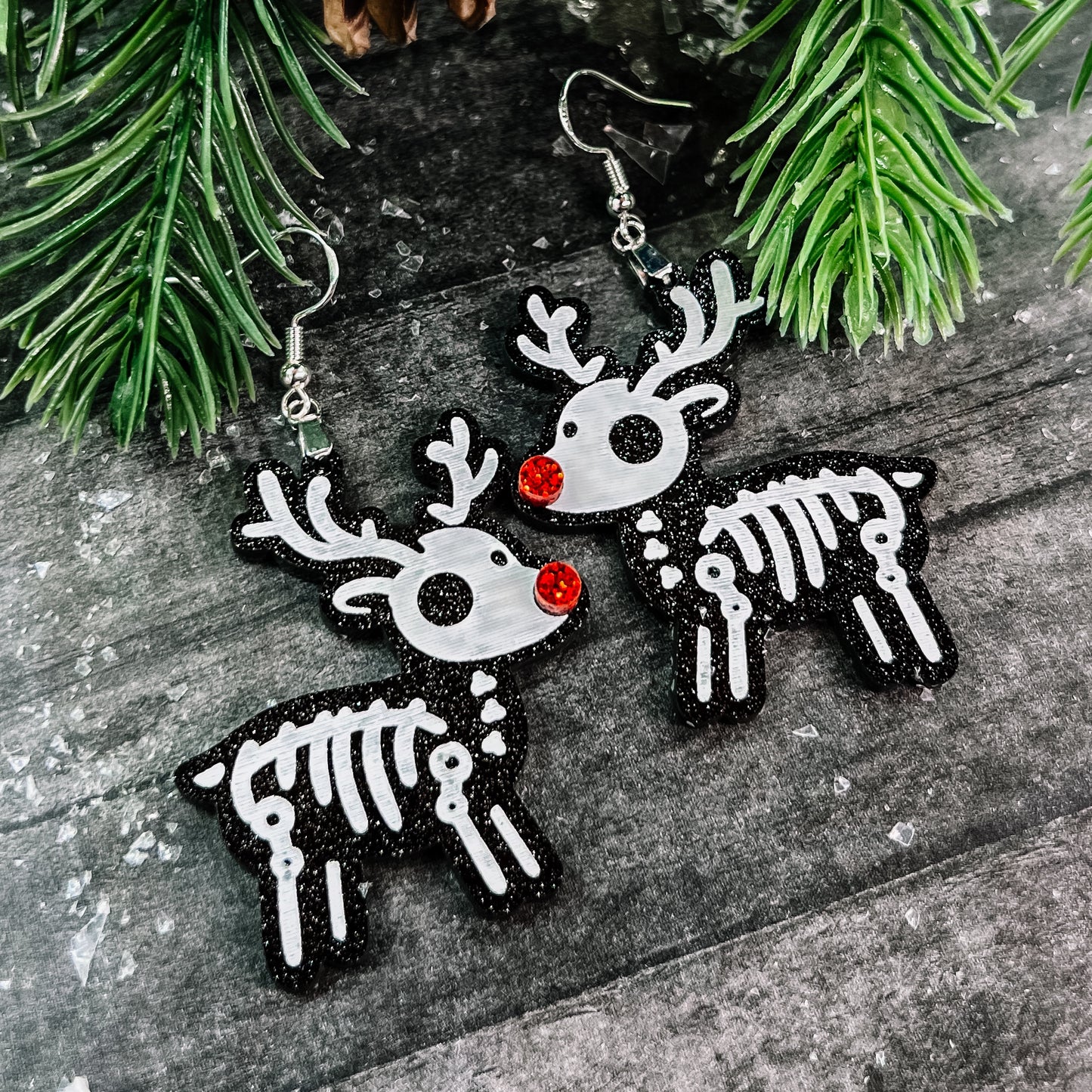 Rudolph Skeleton Dangles