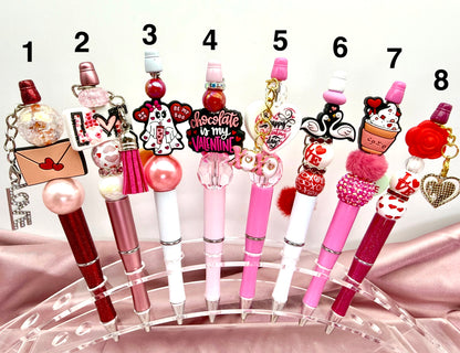 Traditional Valentine Beaded Pens