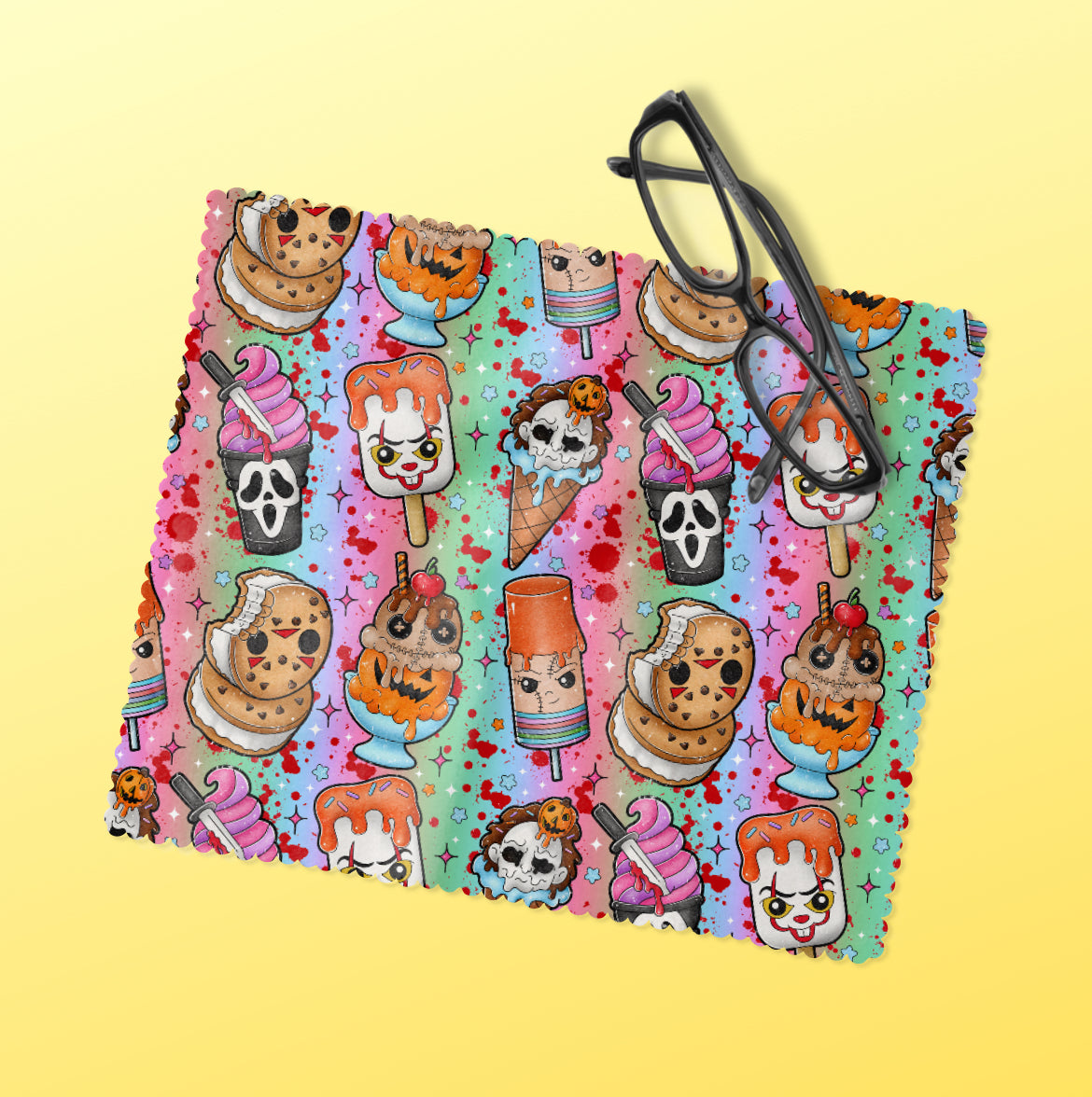 Horror Popsicle Eyeglass Cleaning Cloth
