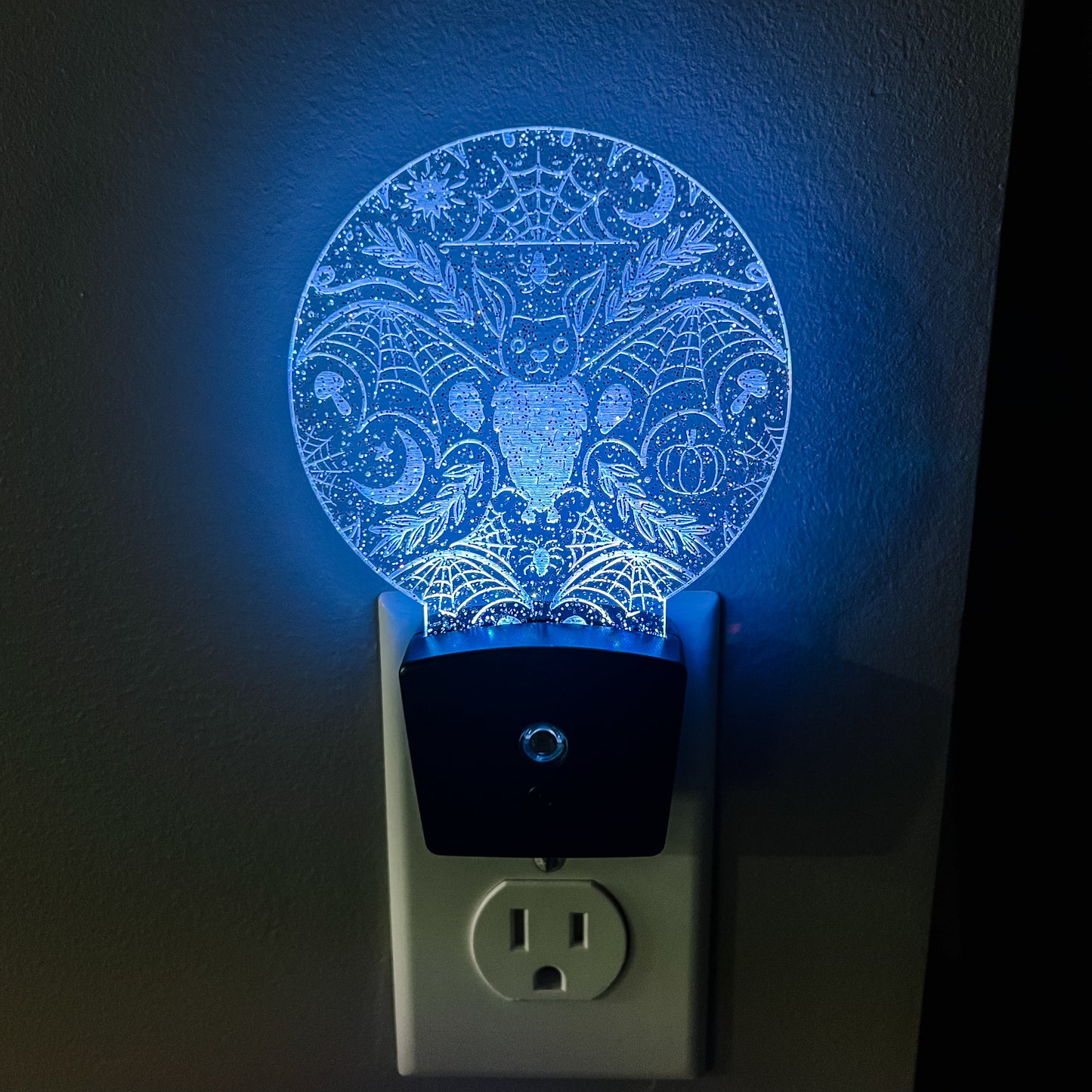 Glittery Bat Plug In Nightlight