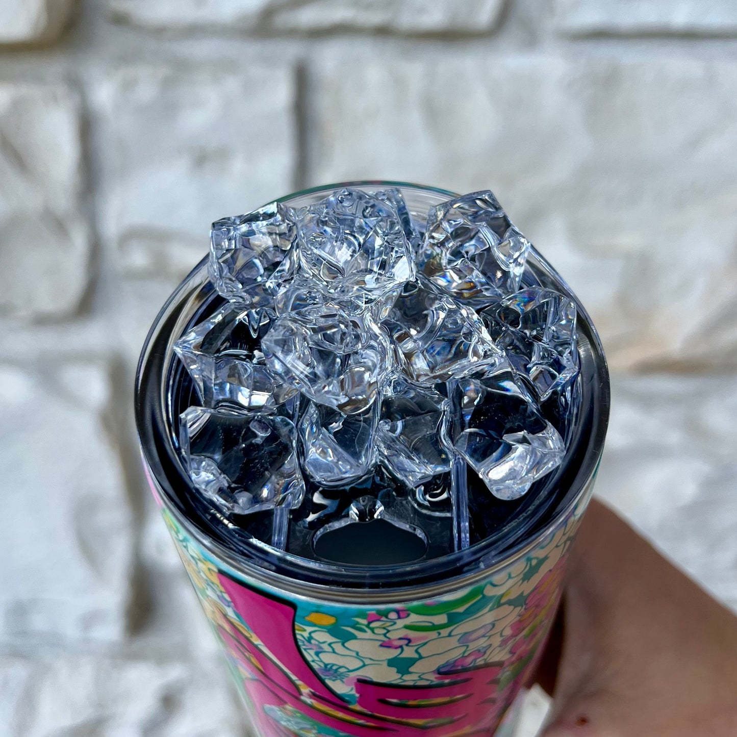 Floral Diet Pepsi Tumbler