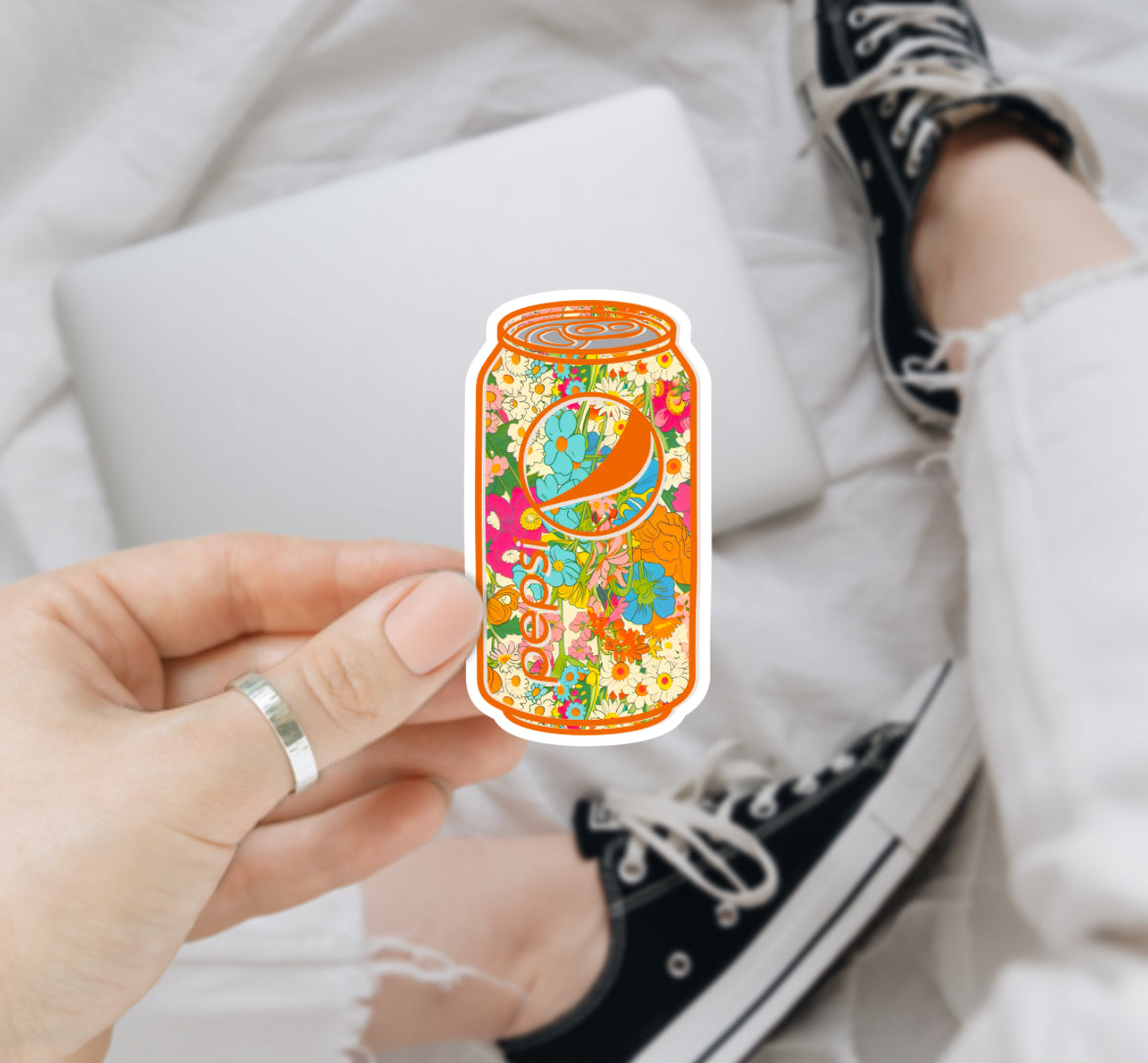 Floral Soda Vinyl Decals (8 Designs Available)