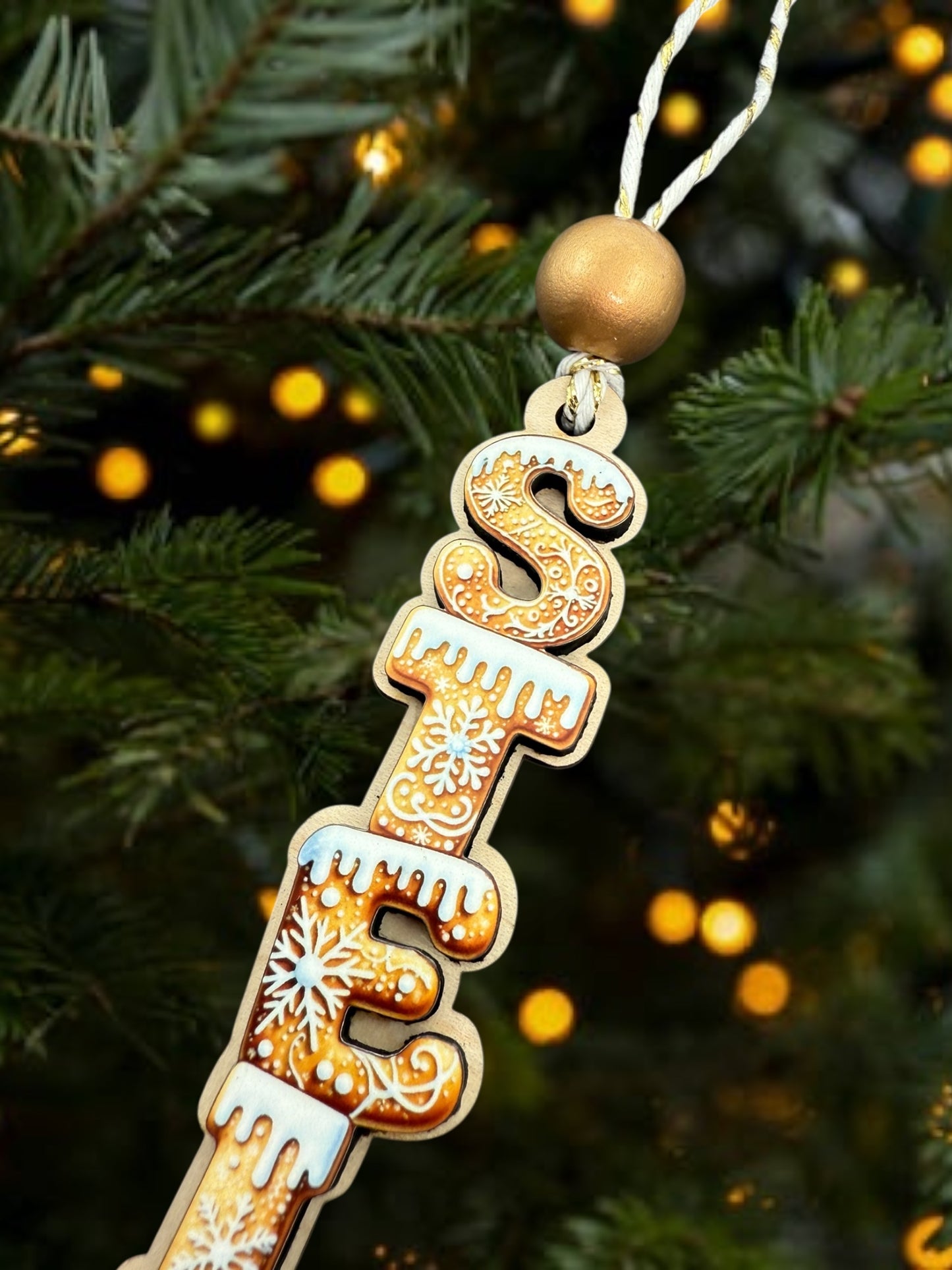 2025 Personalized Gingerbread Letter Ornament