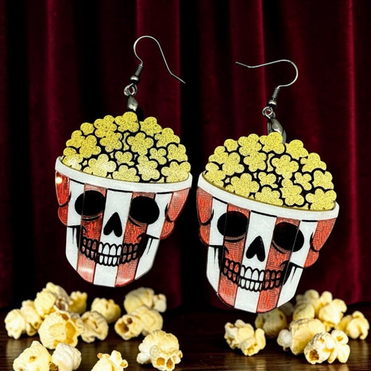 Skull Popcorn Dangles