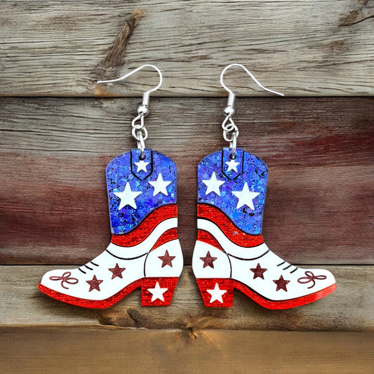 Patriotic Cowboy Boot Dangles