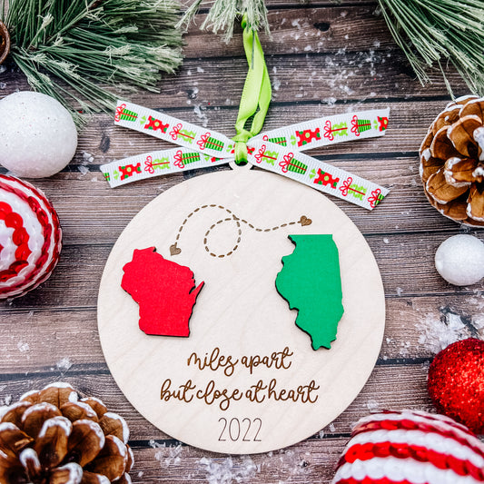 Long Distance Personalized Ornament