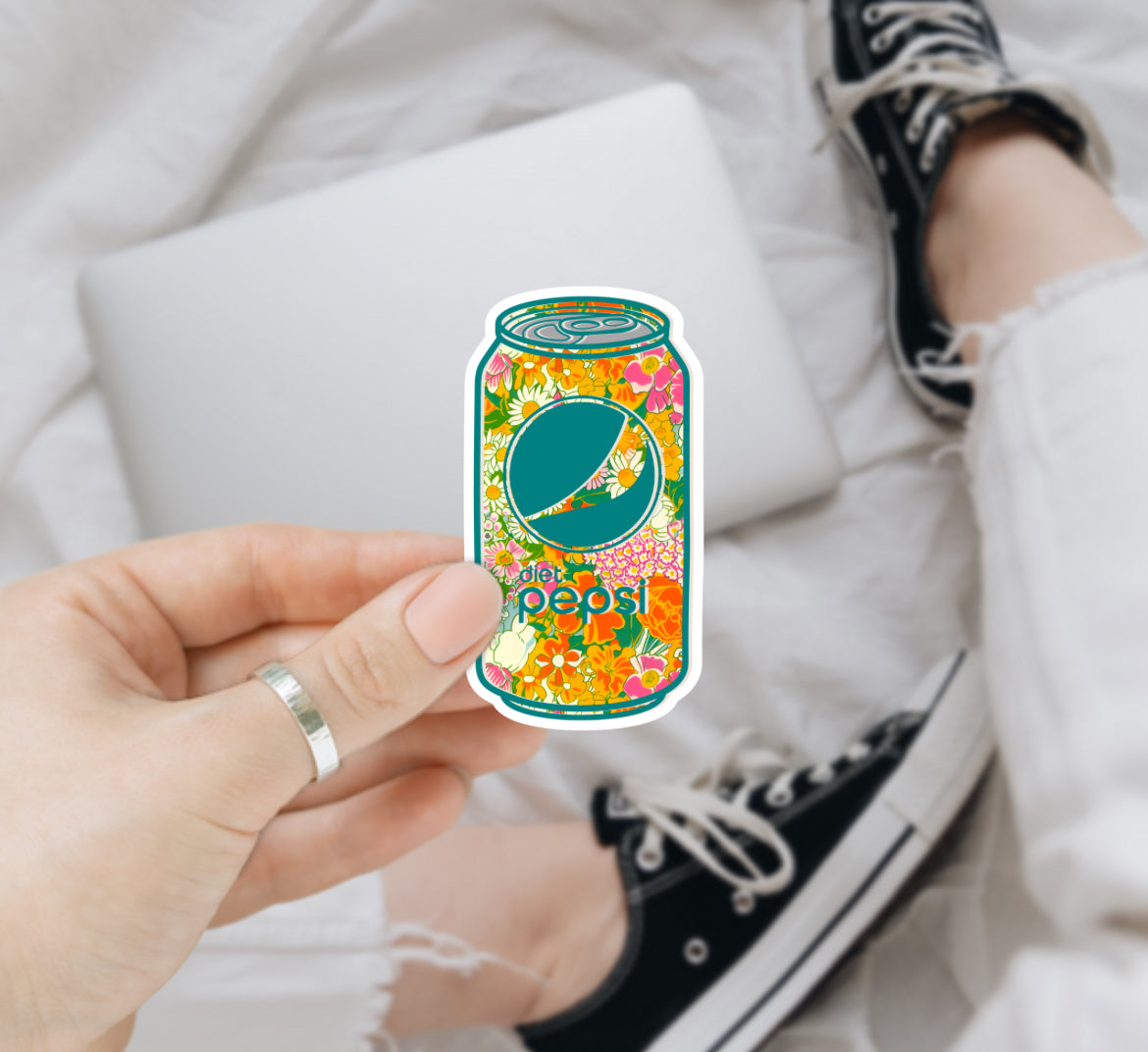 Floral Soda Vinyl Decals (8 Designs Available)