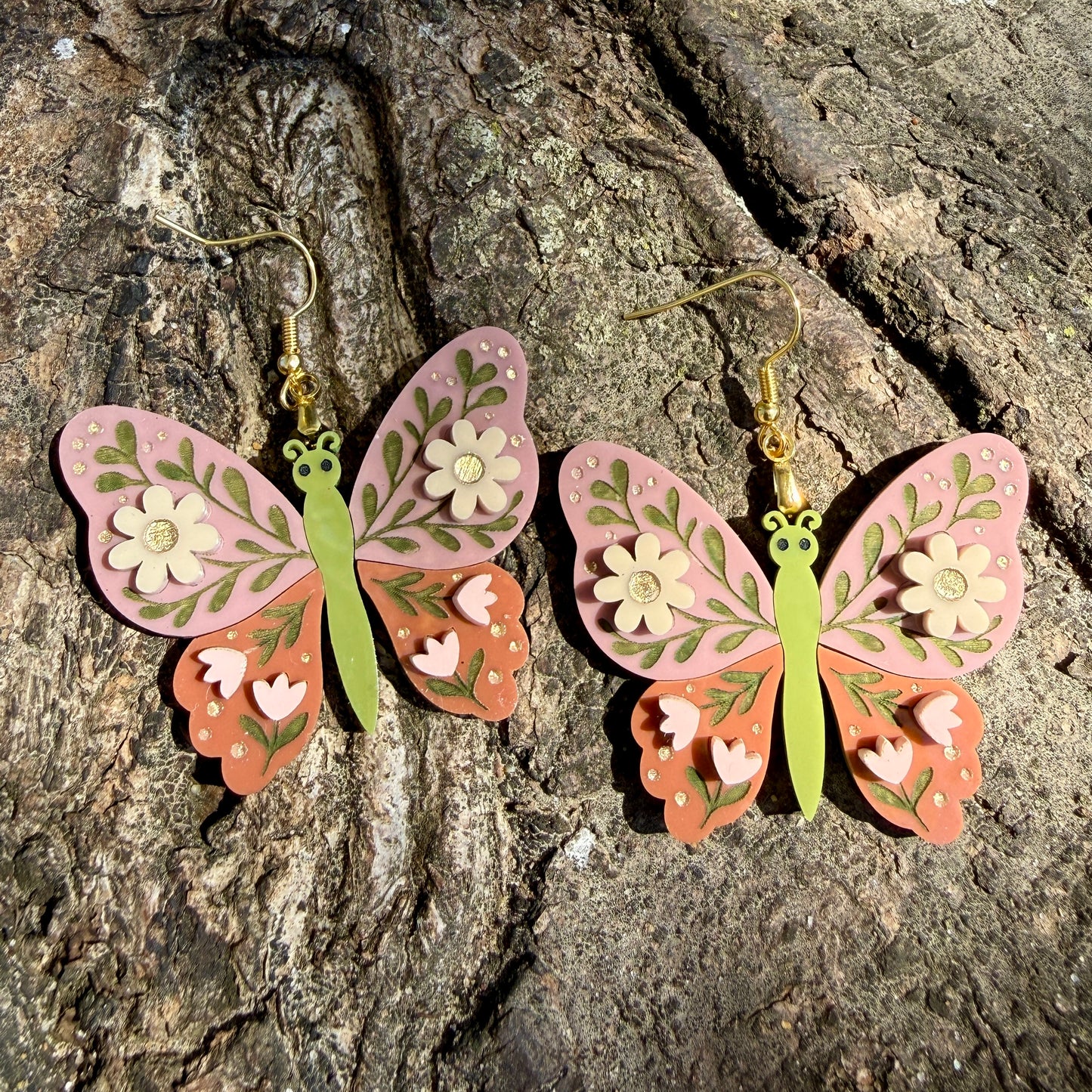 Floral Butterfly Dangle
