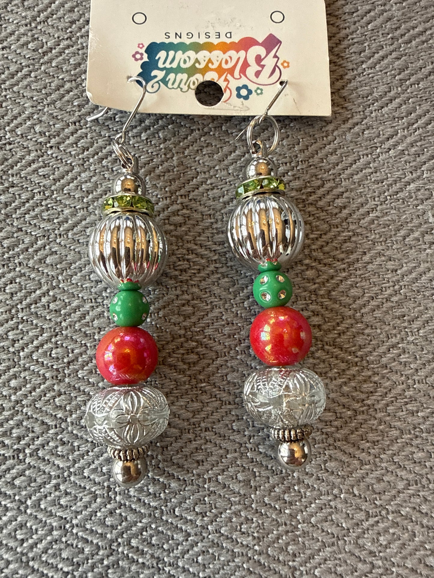 Ok CLEARANCE Beaded Christmas Dangles