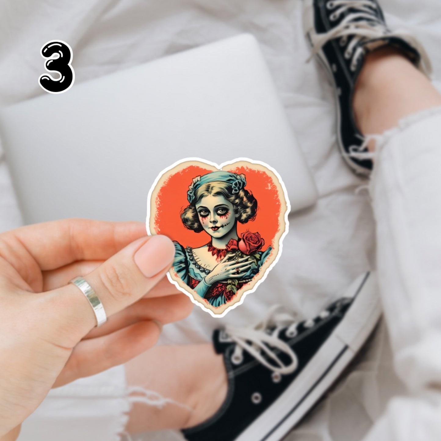 Zombie Valentine Vinyl Decals (10 Designs Available)