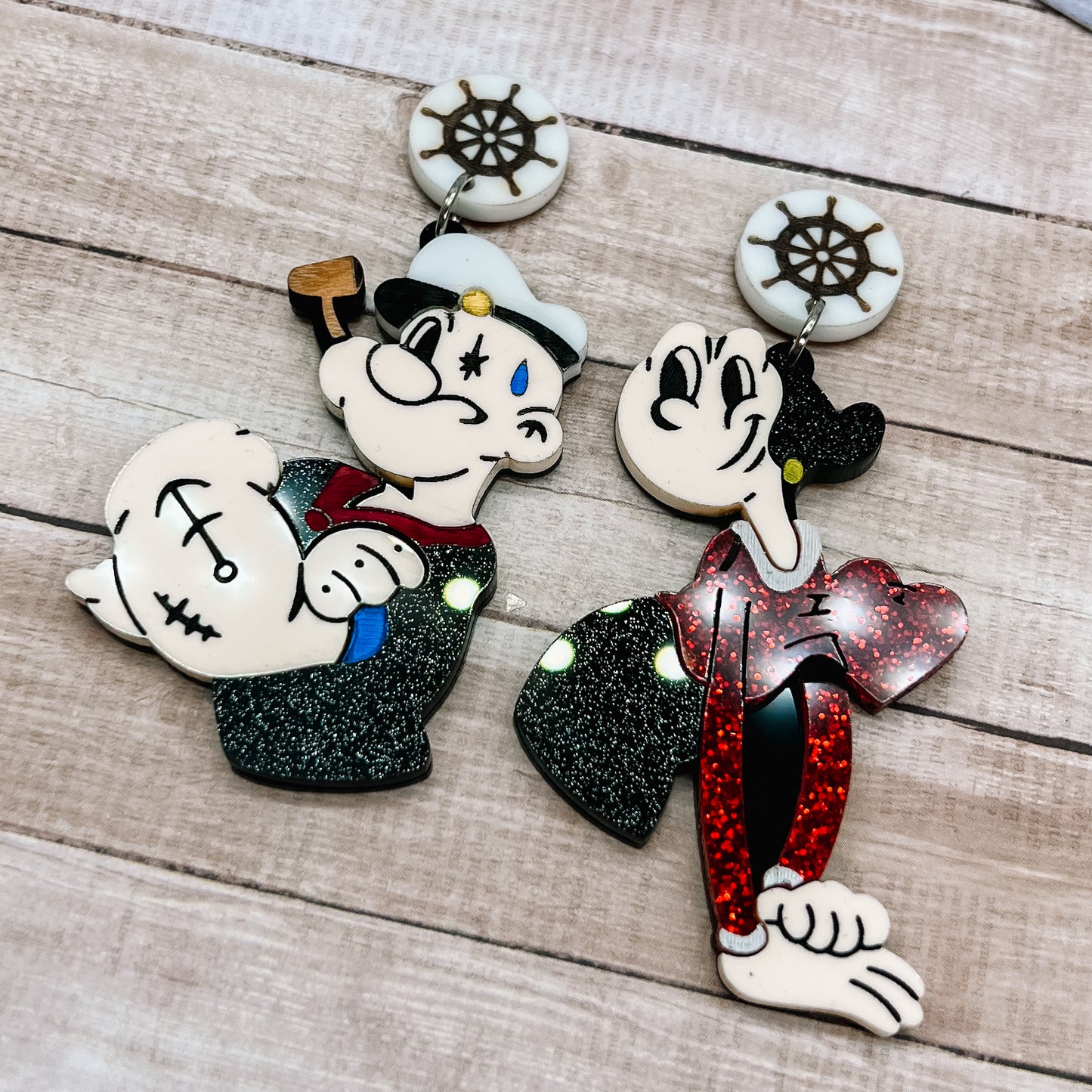 Popeye & Olive Oyl Dangles