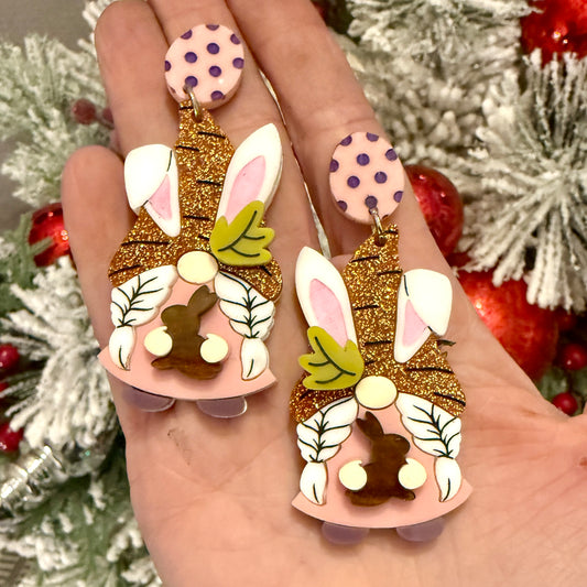 NOV CLEARANCE Easter Gnome Dangles