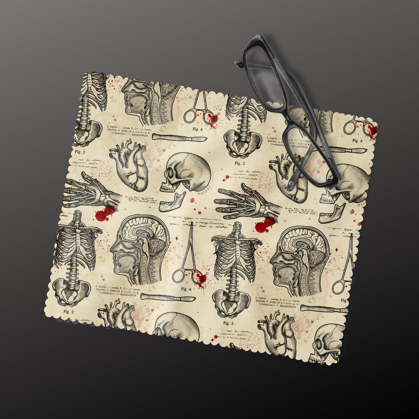 Human Anatomy Eyeglass Cleaning Cloth