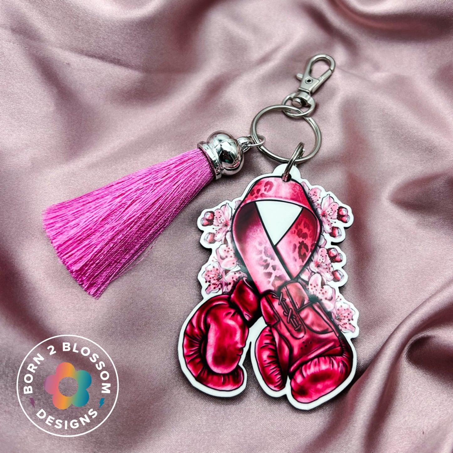 Breast Cancer Warrior Keychain