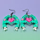 Zombie Heart Hands Dangles