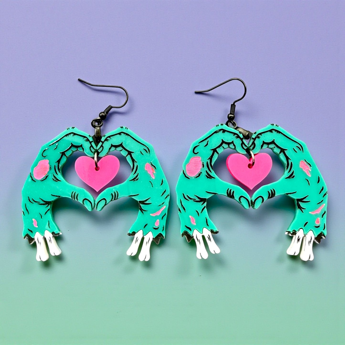 Zombie Heart Hands Dangles