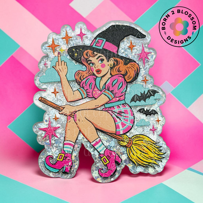 Retro Witch BROOCH (& other larger items) (Copy)