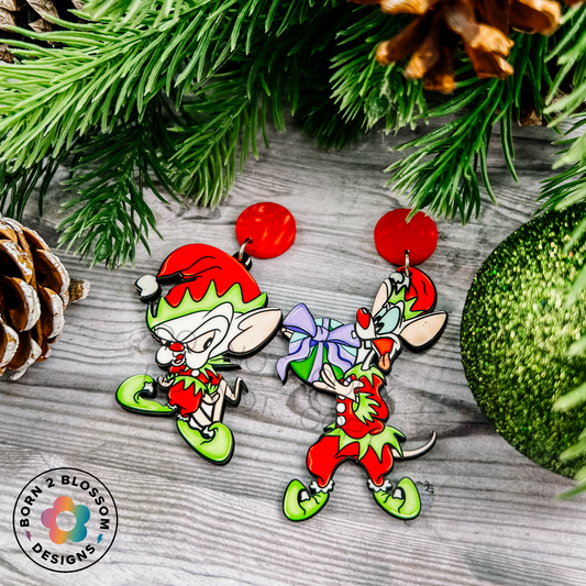 Christmas Pinky & The Brain Dangles