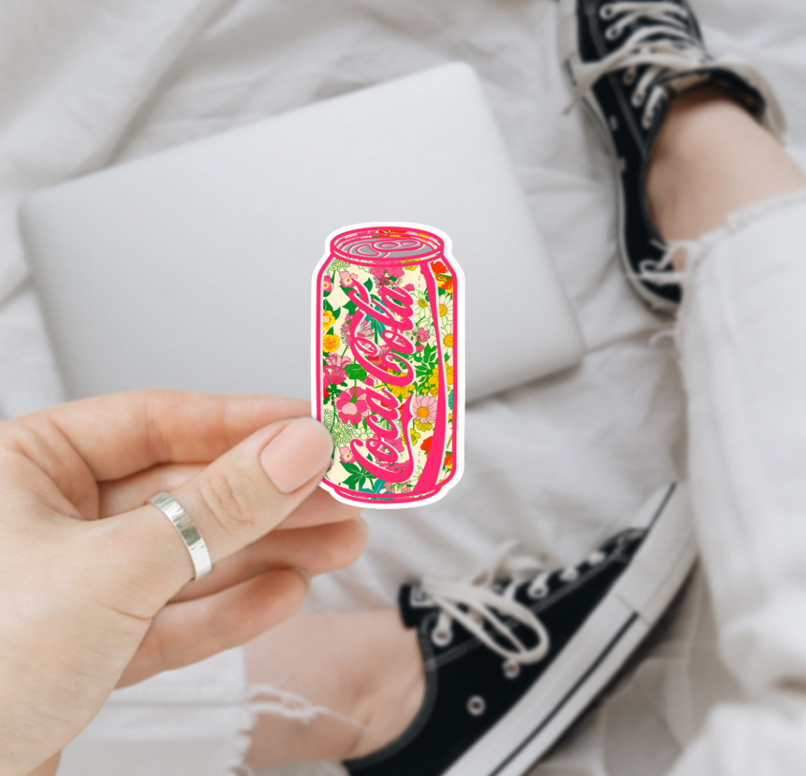 Floral Soda Vinyl Decals (8 Designs Available)