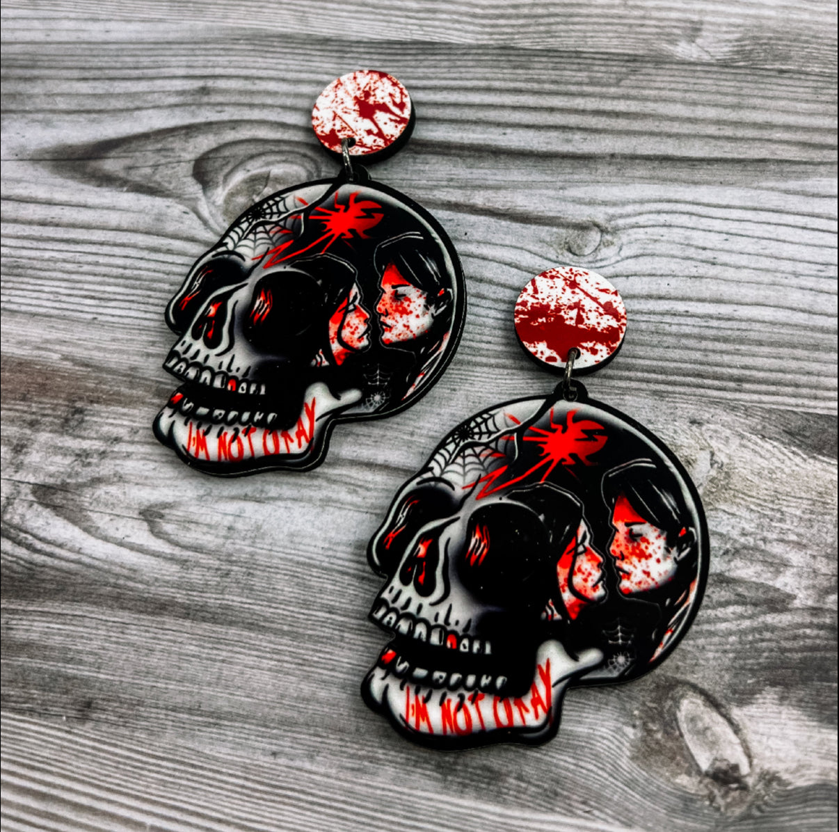 NOV CLEARANCE MCR Skull Dangles