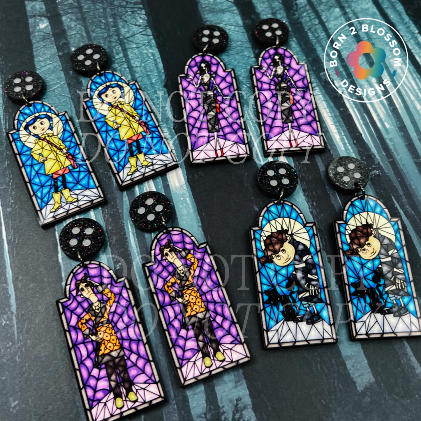 Coraline Glass Dangles (All Characters)