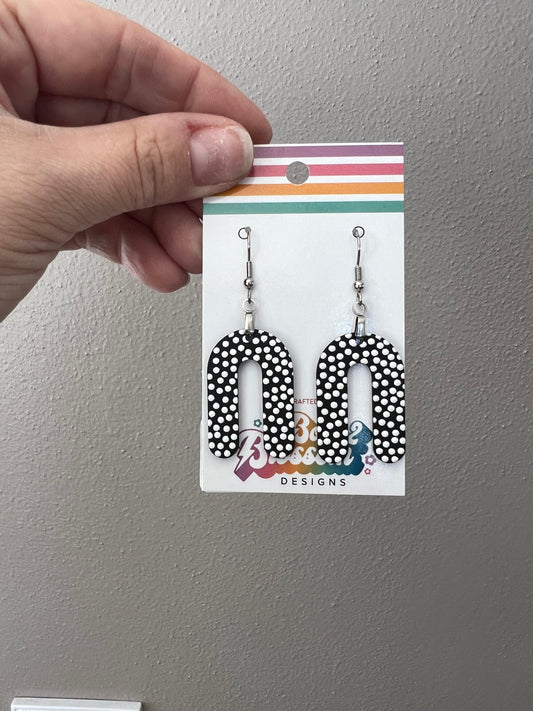 CLEARANCE Polka Dot Arch Earrings