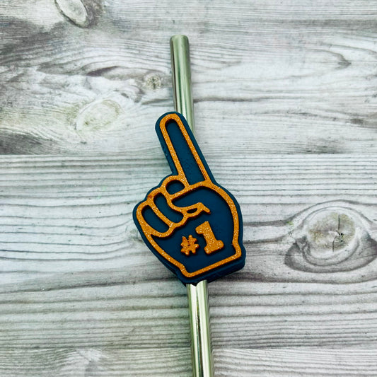 3D Printed Foam Finger Straw Topper (Many Color Choices!)