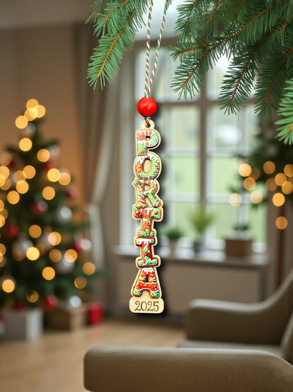 2025 Personalized Gingerbread Letter Ornament
