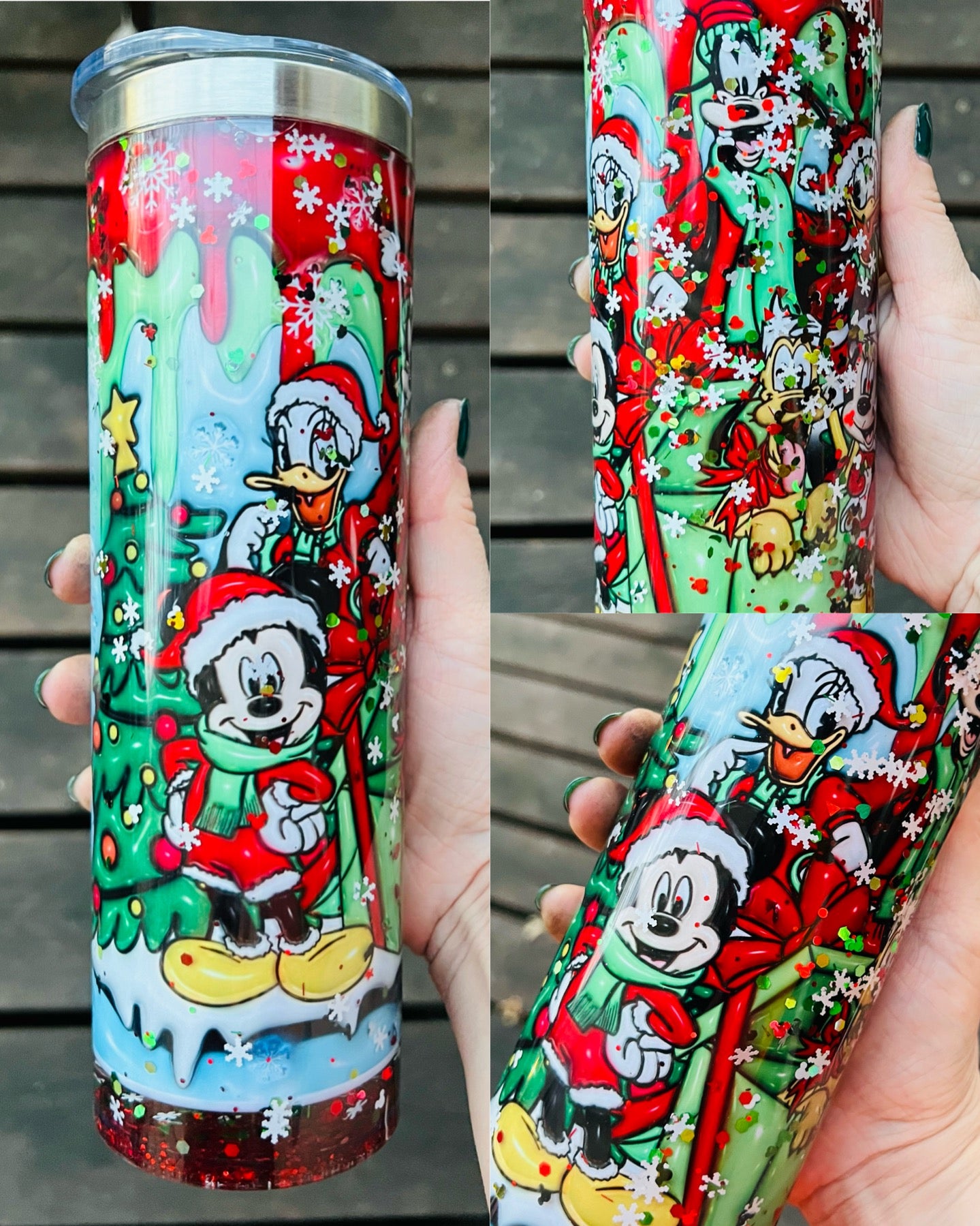 Christmas Mickey Snowglobe Tumbler