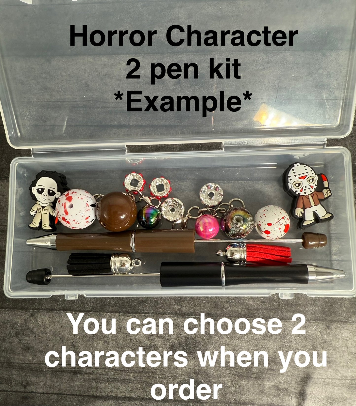Mini Halloween Horror Characters DIY Beadable 2 Pen Kit