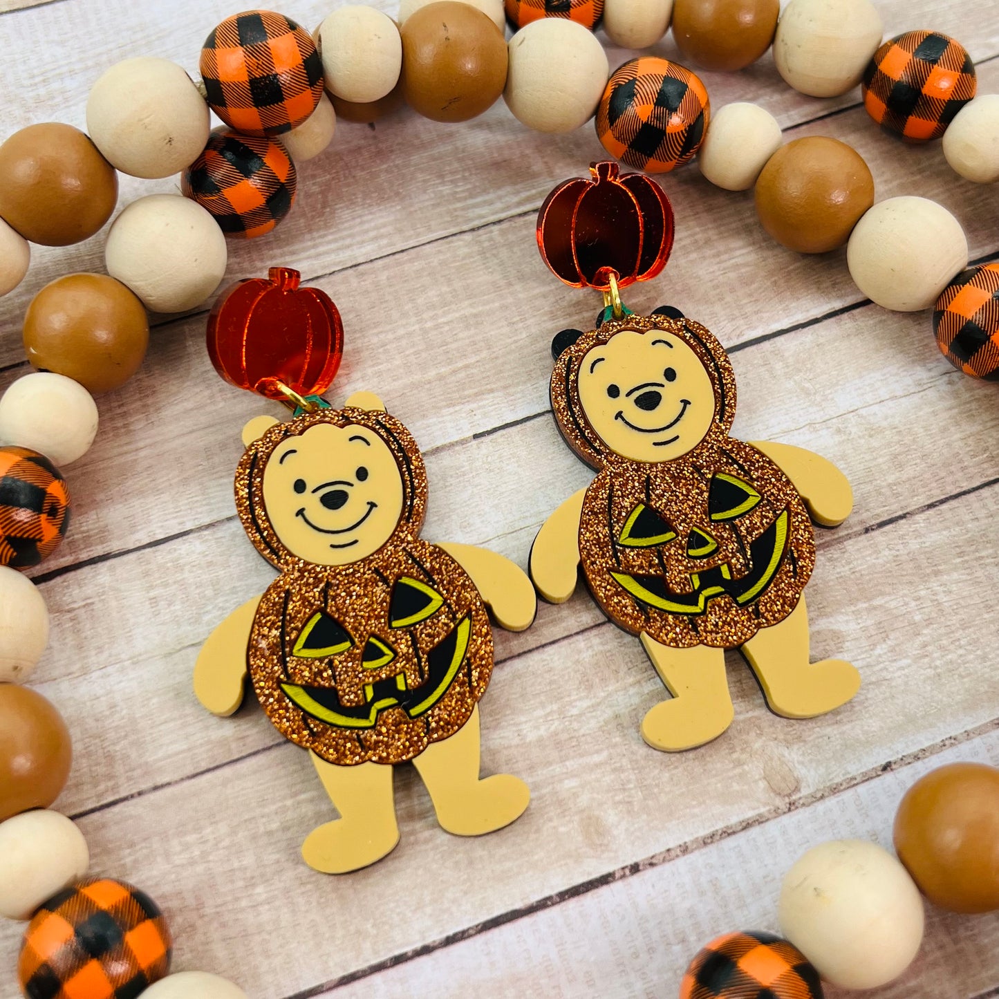 Pumpkin Pooh Dangles