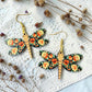 Floral Dragonfly Wood Dangle (4 Patterns Available)