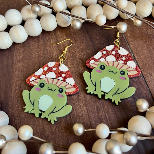 Frog Mushroom Dangles