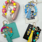 Floral Soda Keychain Wristlet with Wallet Bracelet