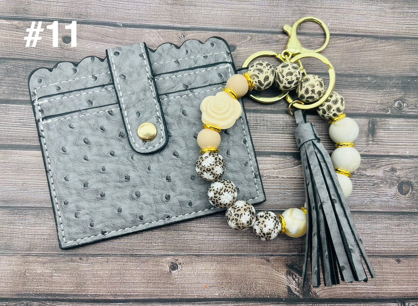 Keychain Wristlet with Wallet Bracelet
