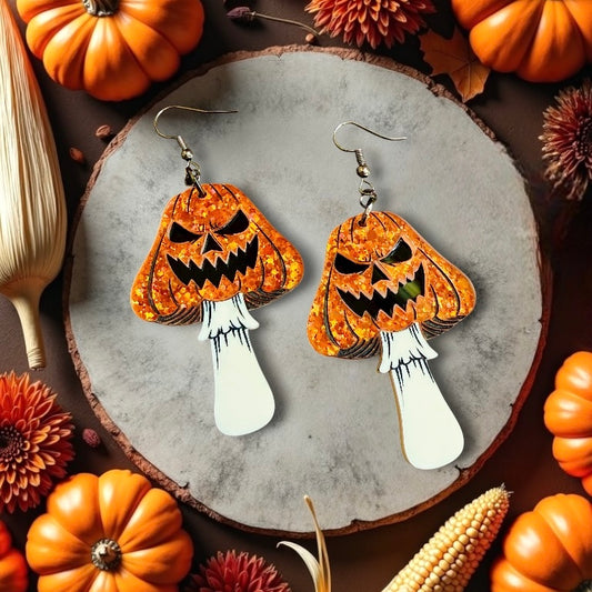 Pumpkin Mushroom Dangles