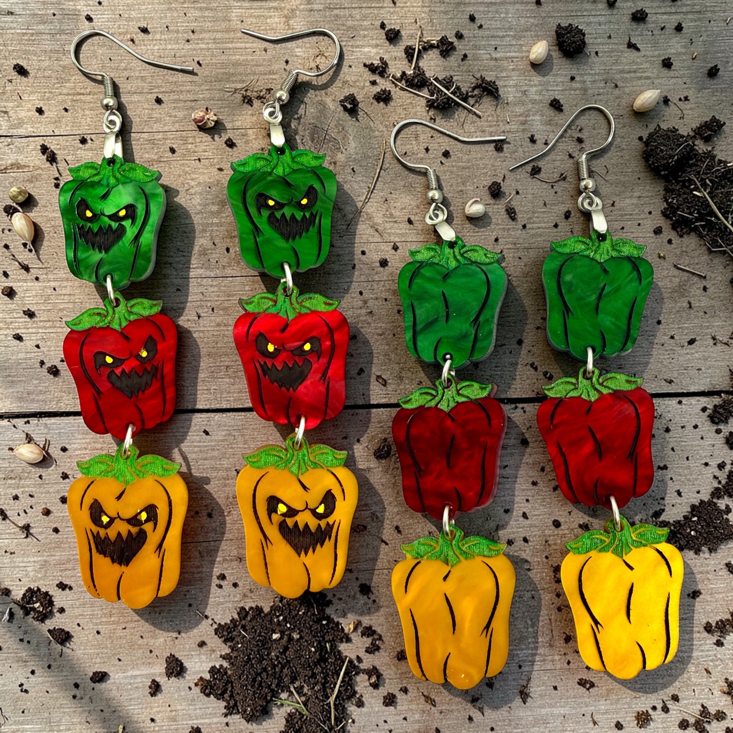 3 Bell Pepper Dangles (2 Design Options!)