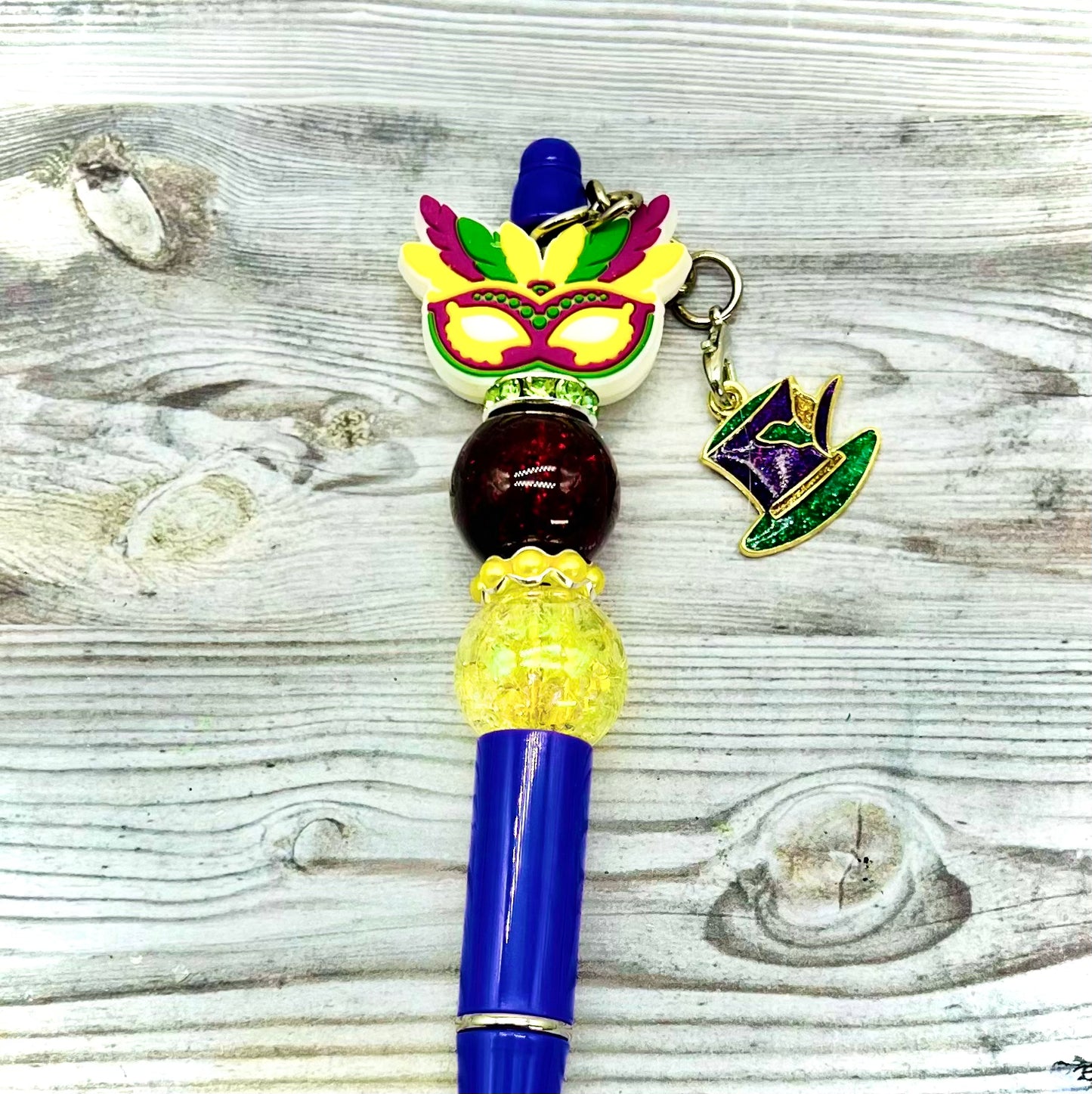 Mardi Gras Beadable Pens