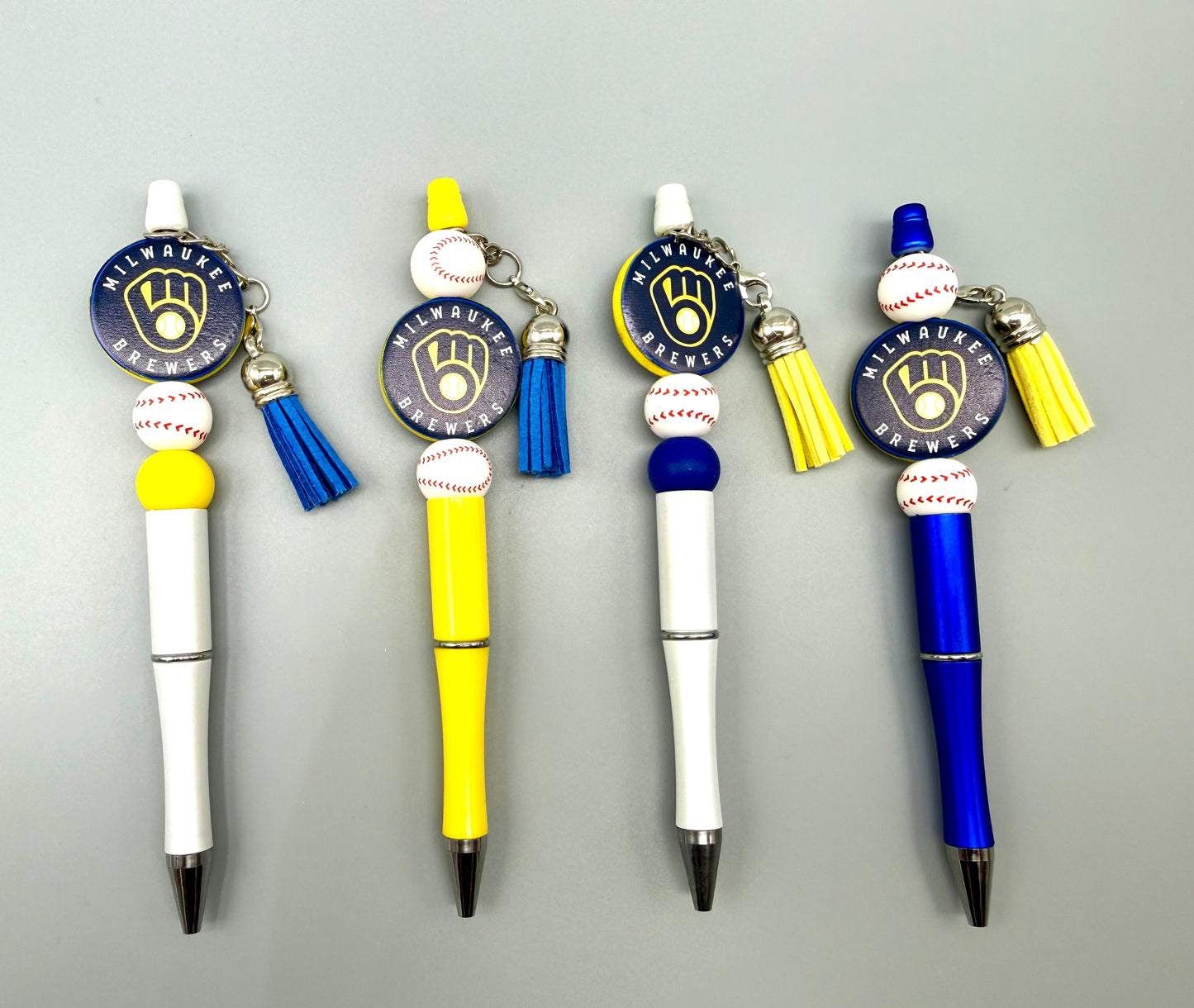 Milwaukee Brewer Logo Beaded Pens