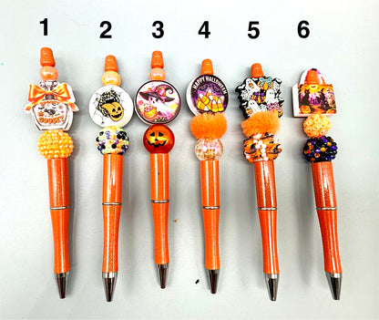 Orange A Weeny Beaded Pens and Keychains