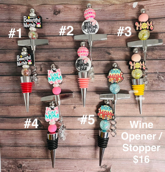 Mother’s Day Wine Bottle Opener and Topper Set