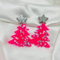 Neon Pink Tree Dangles