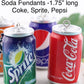 Soda Charms and Pendants