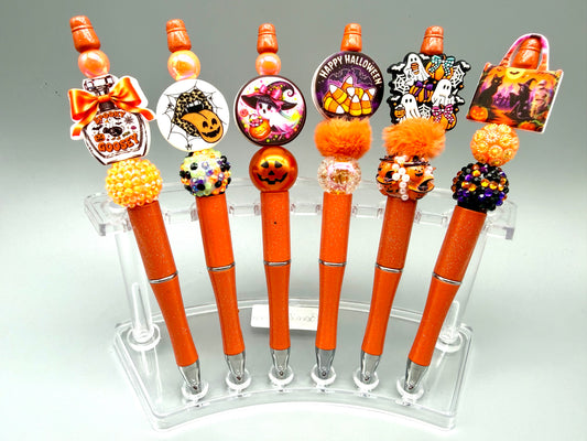 Orange A Weeny Beaded Pens and Keychains