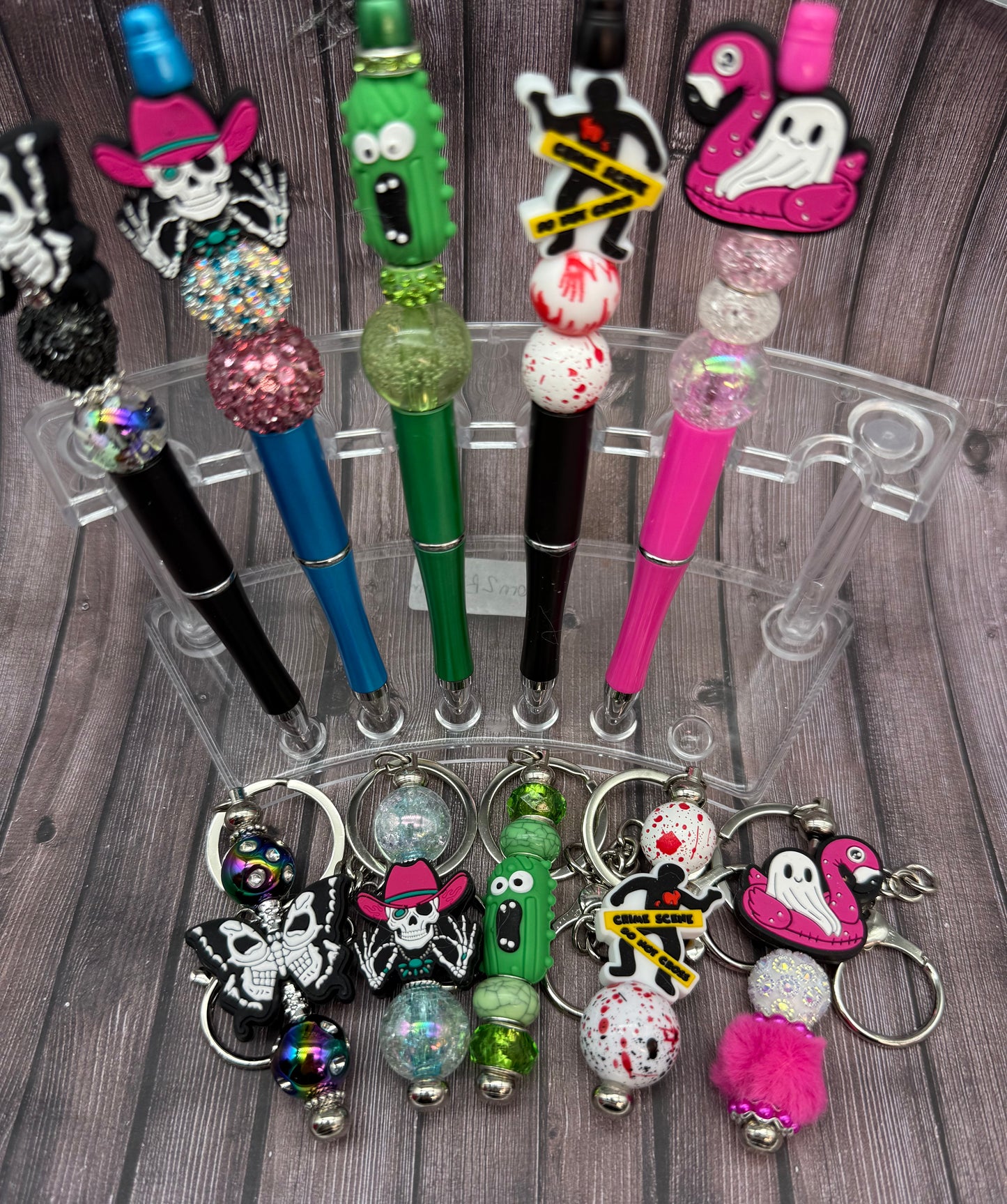 Whimsy and Wits Beaded Pen and Keychain Sets