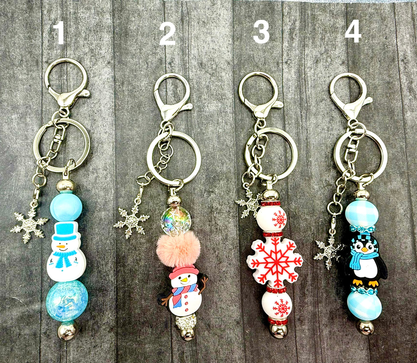 Winter Themed Beaded Pens