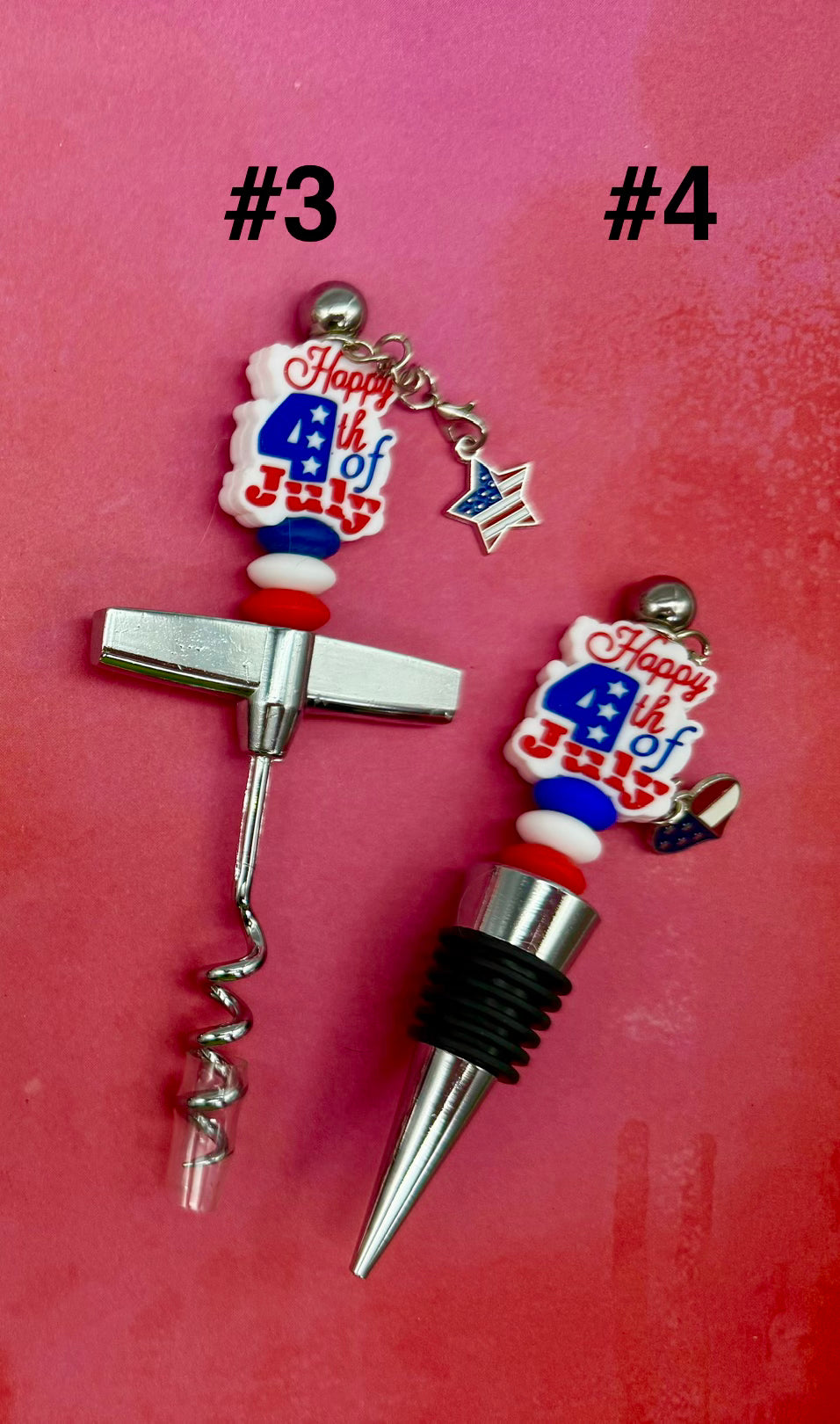 4th of July Wine Bottle Openers & Stoppers
