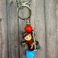 Spooky Circus Beaded Keychains Featuring Dancing and Clown Characters