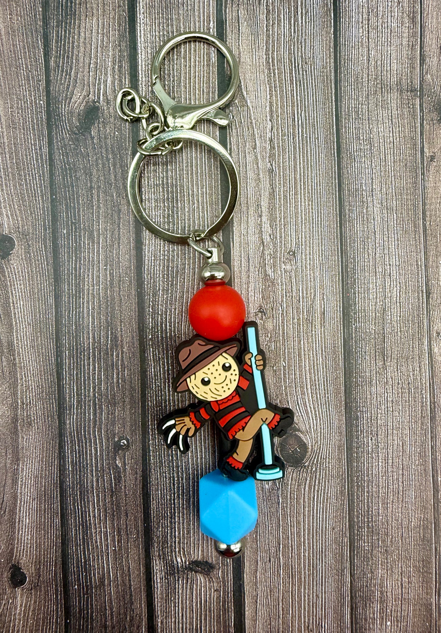 Spooky Circus Beaded Keychains Featuring Dancing and Clown Characters