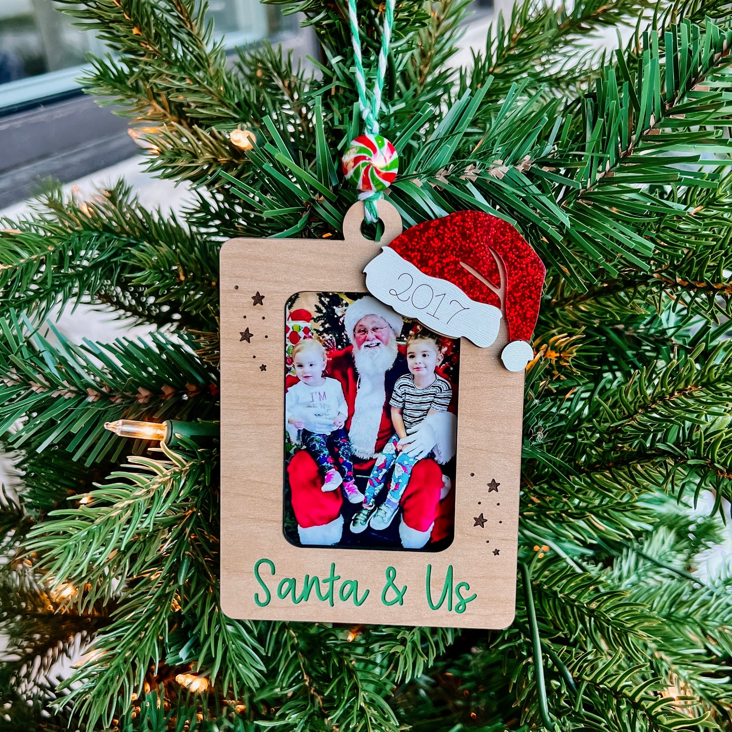 Santa & Me (Us) Photo Ornament